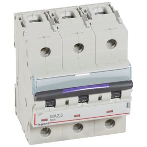 Legrand - Automaten DX³ MA 3P 2.5A 400V - 50KA - 4,5mod