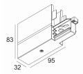 DELTA LIGHT - Track 3F Dim H End Supply 12 B