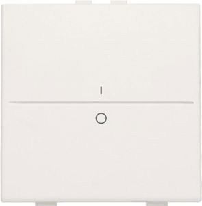 Niko, touche simple avec marquage 'I' et '0' pour interrupteur sans fil ou bouton-poussoir avec 2 boutons de commande, Original White