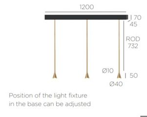 TRIZO 21 - Austere Solitaire RF D+B BLACK frame + BLACK canopy / Driver incl. / non-dimmable