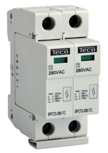 TECO - Type 2 plug-in overspanningsbeveiliger 2p 335Vac 2x20kA