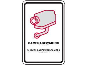 Velleman - Panneau d'avertissement vidéosurveillance - version be.