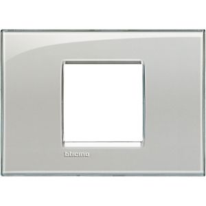 Bticino - LL-PLAQUE RECTANG. LARGE 2 MOD COLD GREY