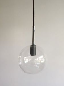 LUMINELLO - HANGLAMP IN GLAS ROND EFFEN MET LAMPVOET E14 230V