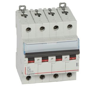 Legrand - Autom. DX³ 6000A/10kA 4P C06 400V 4 modules