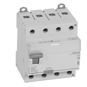 Legrand - Diff schak DX³ 4P 100mA 40A Type A - 4 modules