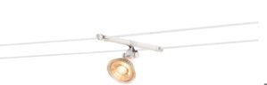SLV LIGHTING - COSMIC-lamphouder voor TENSEO-laagspanningskabelsysteem, QR-C51, wit, kantelbaar, 2 stuks
