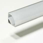 PROLUMIA - ECO-line, Aluminium hoekprofiel Rond 2m Opbouw, 16mm