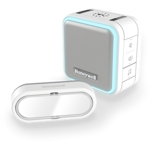 Honeywell - SERIE 5 RF 150M Portable carillon sans fil avec éclairage d'halogène,mode veille et une bouton-poussoir - Blanc