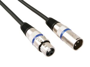 Velleman - Xlr-kabel - xlr mannelijk naar xlr vrouwelijk - 3 m - zwart