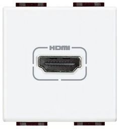 Bticino Living Light, stopcontact, HDMI 2 module(s), wit