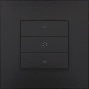 Commande de variateur simple, Niko Home Control LED, Bakelite® piano black coated