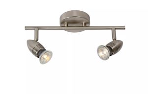 Lucide - CARO-LED - Spot plafond - LED - GU10 - 2x5W 2700K - Chrome Dépoli