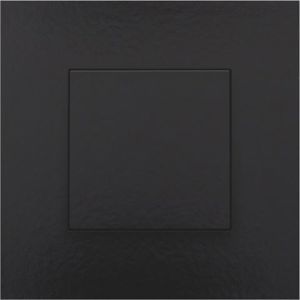 Niko Home control, enkelvoudige drukknop, Pure Bakelite piano black coated