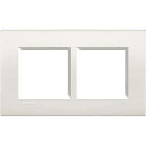 Bticino - LL-Plaque rectangul. 2x2 mod 57mm blanc