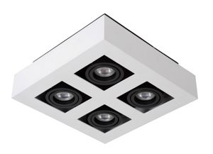 Lucide - XIRAX - Plafondspot - LED Dim to warm - GU10 - 4x5W 2200K/3000K - Wit