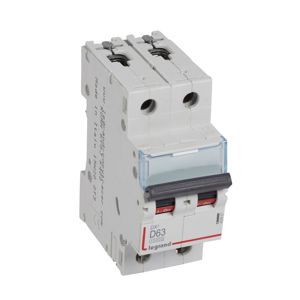 Legrand - Disj. DX³ 10000A/16kA 2P D63 230/400V - 2 modules