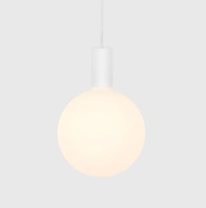 Tala - Alumina Chalk Single Pendant/White Canopy + Sphere V Led Bulb