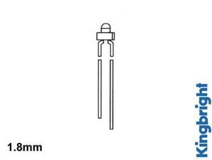 Velleman - Standaard led 1.8mm geel diffuus