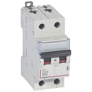 Legrand - Autom. DX³ 6000A/10kA 2P D20 400V 2 modules