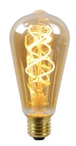Lucide - ST64 - Filament lamp - Ø 6,4 cm - LED Dimb. - E27 - 1x5W 2200K - Amber