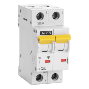 TECO - Disjoncteur TC 2P 25A 10kA Courbe C