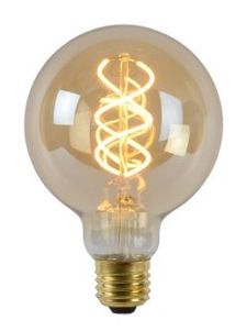 Lucide - G95 - Filament lamp - Ø 9,5 cm - LED Dimb. - E27 - 1x5W 2200K - Amber