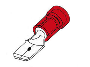 Velleman - Mannelijke connector 4.8mm rood