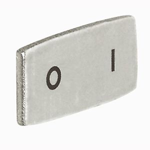 Legrand - Osmoz etiket met tekst "0 I" alu - klein model voor kader