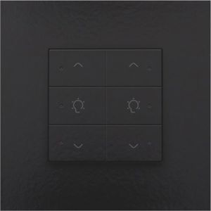 Commande de variateur double LED ,Niko Home Control, Bakelite® piano black coated