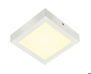 SLV LIGHTING - SENSER 18, plafonnier en saillie intérieur LED carré blanc 3000K