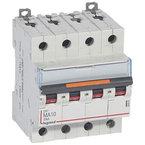 Legrand - Automaten DX³ MA 4P 10A 400V - 25KA - 4mod