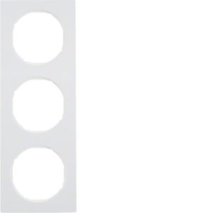 Berker - Plaque de recouvrement 3 postes Berker R.3 blanc polaire, brillant