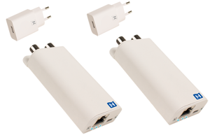Hirschmann - Adaptateur multimedia sur coaxial INCA 1G white + USB SET