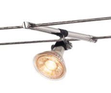 SLV LIGHTING - COSMIC-lamphouder voor TENSEO-laagspanningskabelsysteem, QR-C51, chroom, kantelbaar, 2 stuks