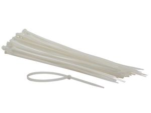 Velleman - Jeu de serre-câbles en nylon - 4.8 x 300 mm - blanc (100 pcs)