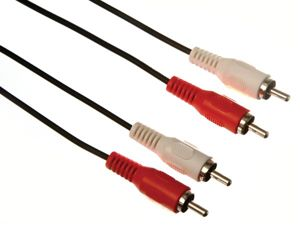 Velleman - 2 x rca audioplug naar 2 x rca audioplug / basis / 1.50 m / verguld
