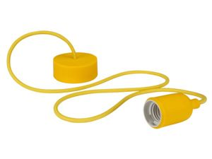 Velleman - Design lamphouder met textielkabel - geel