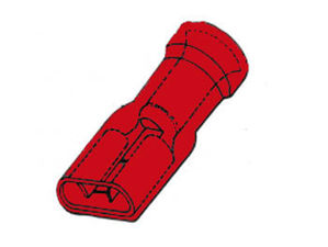 Velleman - Clip femelle isole 6.4mm rouge