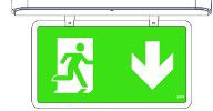 LINERGY - Signaleringskit Vluchtweg naar beneden VIALED 165x80mm