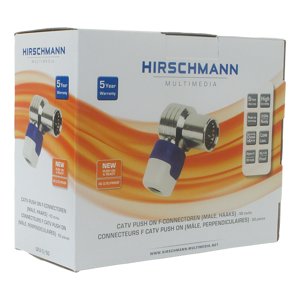 Hirschmann - Connecteur F CATV Push On (Perpendiculaire) QFA 5