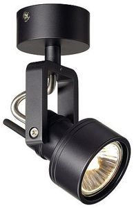 SLV LIGHTING - Inda Spot, wand/plafondlamp, GU10 50W 230V, zwart