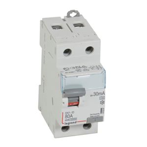 Legrand - Inter diff DX³ 2P 30mA 80A Type A - 2 modules