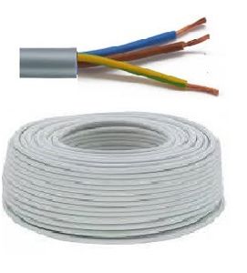 Flexibele VTMB 3G1,5 kabel (H05VV-F) - per meter of op rol - VTMB3G15GR - Grijs 
