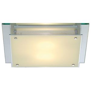 SLV LIGHTING - Glassa Square E27, wandlamp/plafondlamp, E27 2x60W 230V. Mat glas