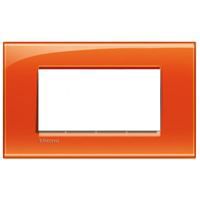 Bticino - LL-Plaque rectangul. 4 mod orange