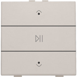 Commande audio simple avec LED, Niko Home Control, light grey