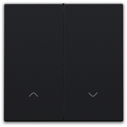 Set de finition pour interrupteur pour volets électronique double, black coated