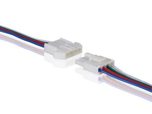 Velleman - Connecteur pour flexible led rvb avec câble (mâle-femelle)