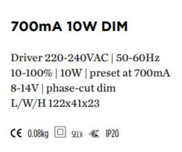 Wever & Ducré - POWER SUPPLY 700MA / 10W / DIM
